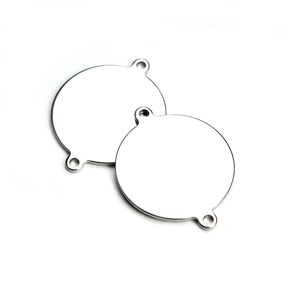 10 Stück runde Edelstahl-Charms für die Schmuckherstellung, Verbinder, Stempeln, leere Erkennungsmarken, Charm-Anhänger, passend für Halsketten im Großhandel – Detail 4