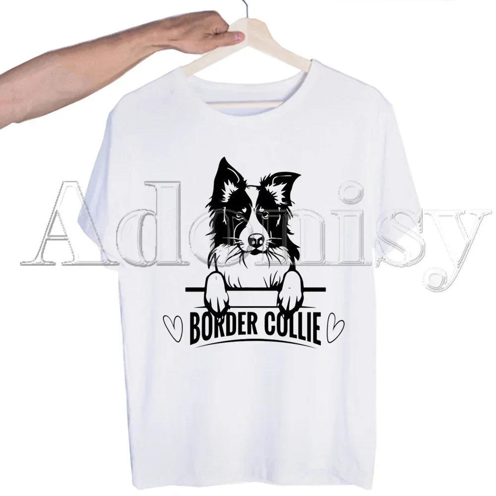 Border Collie Men\'s Tshirt Cute Printing Shirt Mens Fashion T-Shirt for Men Casual Tops Short Sleeve