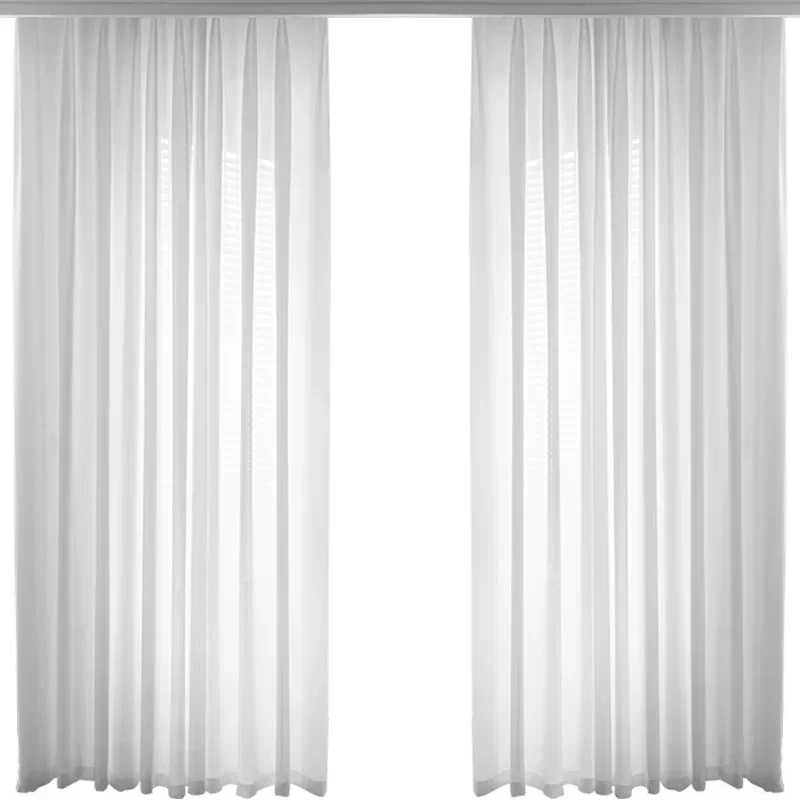 Anti-hooking Tulle Curtains for Living Room Balcony Bedroom Light-through Impervious To Anti-cat Scratching White Veil Curtains