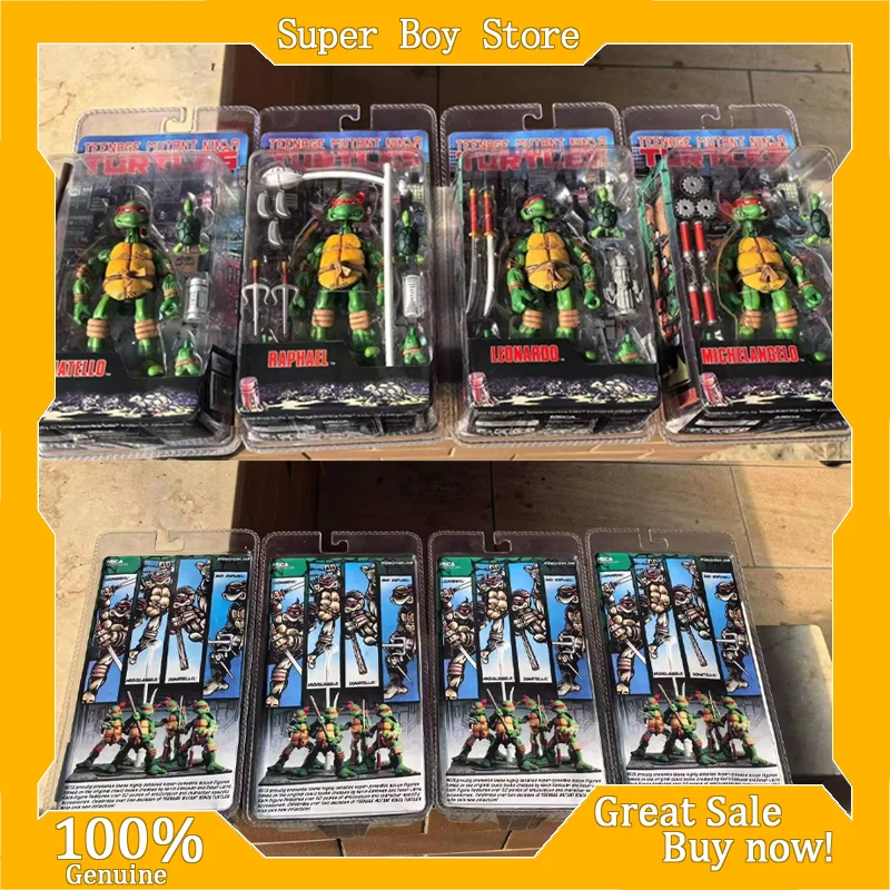 

В наличии Горячие фигурки черепах NECA Pizza Club Leonardo Leads Tmnt Черепашки First Ninja Аниме Фигурка Модель Куклы Подарки Игрушки