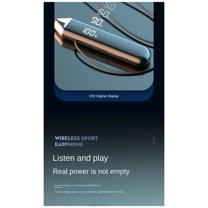 Auriculares tipo cuello estéreo con reducción de ruido, auriculares deportivos universales con micrófono, inalámbricos, Bluetooth, duraderos, fáciles de instalar