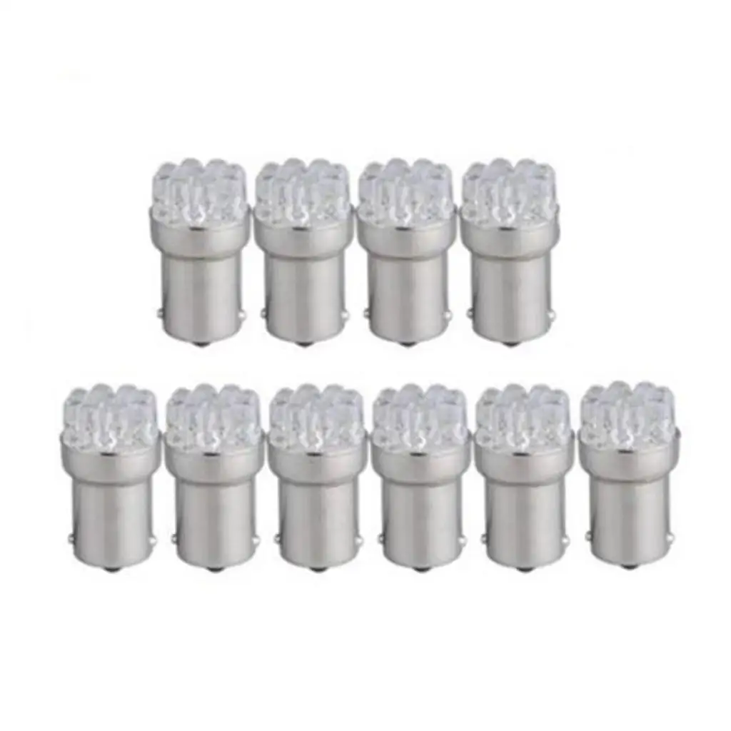 LED Light Bulb 1156 BA15S White SMD Lamp Turn Signal Tail Brake Parking Car Leds DC 12V Set of 10
