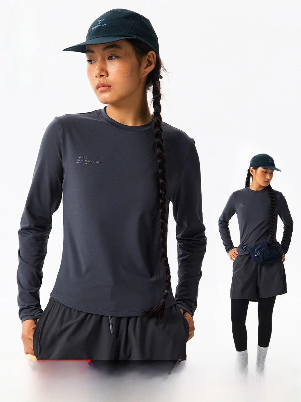 

Женская длинная футболка-свитшот с круглым вырезом, быстросохнущая, влагоотводящая, с инфракрасным подогревом, облегающая, из полиэстера...