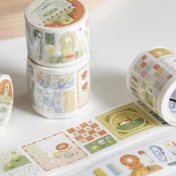 Simple Literature Art Little Clamp And Patchwork Washi Tapes Craft Supplies DIY Scrapbooking Card Making Decor Plan Sticker