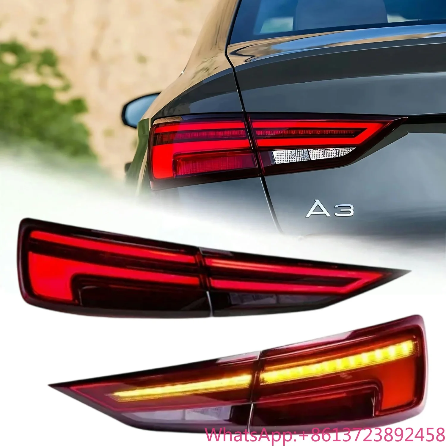 

A3 Pair Upgrade LED Taillight 2013-2020 Modified Rear Tail Lamps Daytime Running Lights Car Auto Accessories for Audi