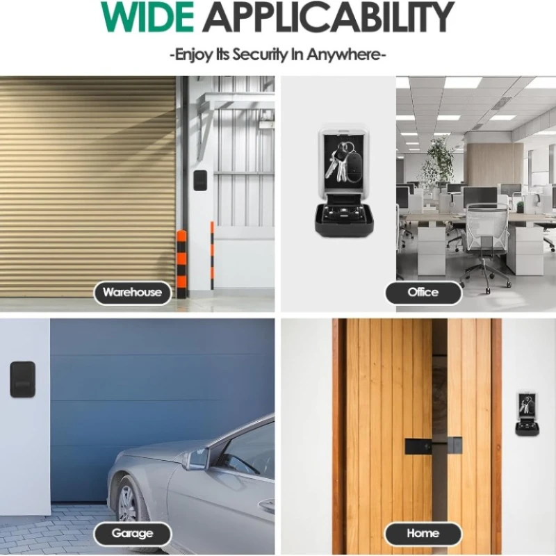 Key Lock Box Wall-Mount Secret Code Security Safe Secret Organizer Box No Key Home Office Weatherproof Safe Key Keeper