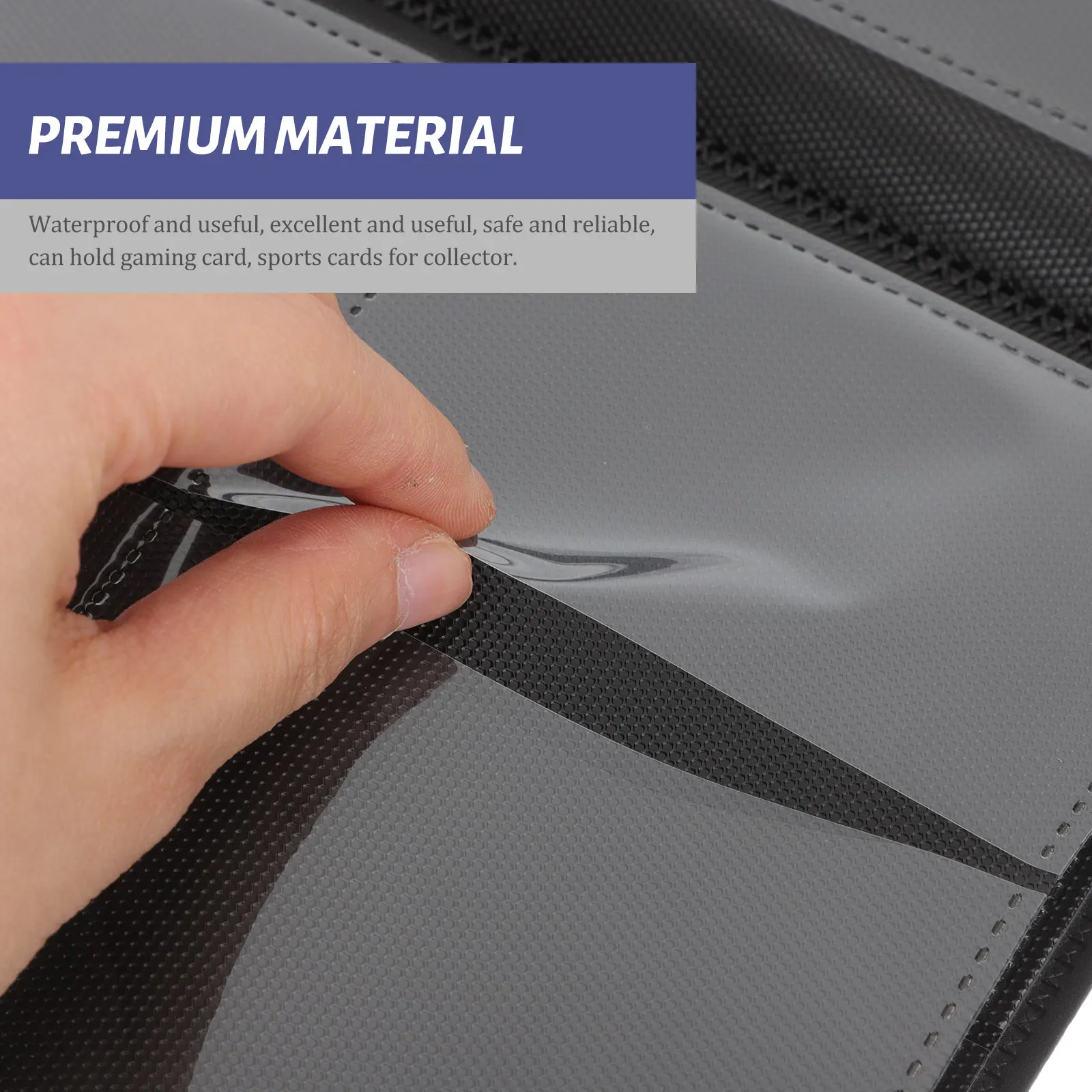 

Card Binder 12 Pages Card Holder Album Waterproof Sleeves for Sports Gaming Cards Collectors Coin Storage Decorative