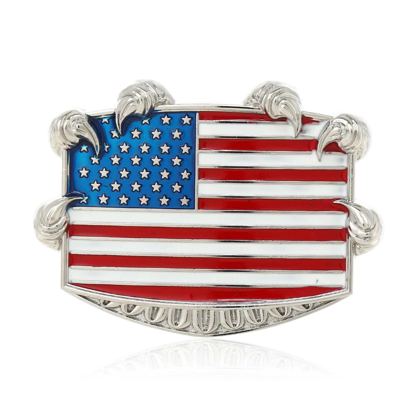 Western denim zinc alloy American flag men\'s western metal tool buckle, used for men\'s belt accessories