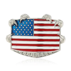 Western denim zinc alloy American flag men's western metal tool buckle, used for men's belt accessories