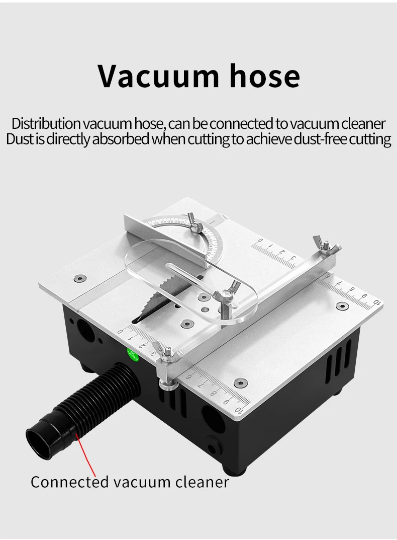 96 W Mini-Tischkreissäge, Holzbearbeitung, elektrische Tischkreissäge, 7 Geschwindigkeiten, verstellbar, DIY-Modell, Hausschnittmaschine, 63 mm Klinge – Detail 11