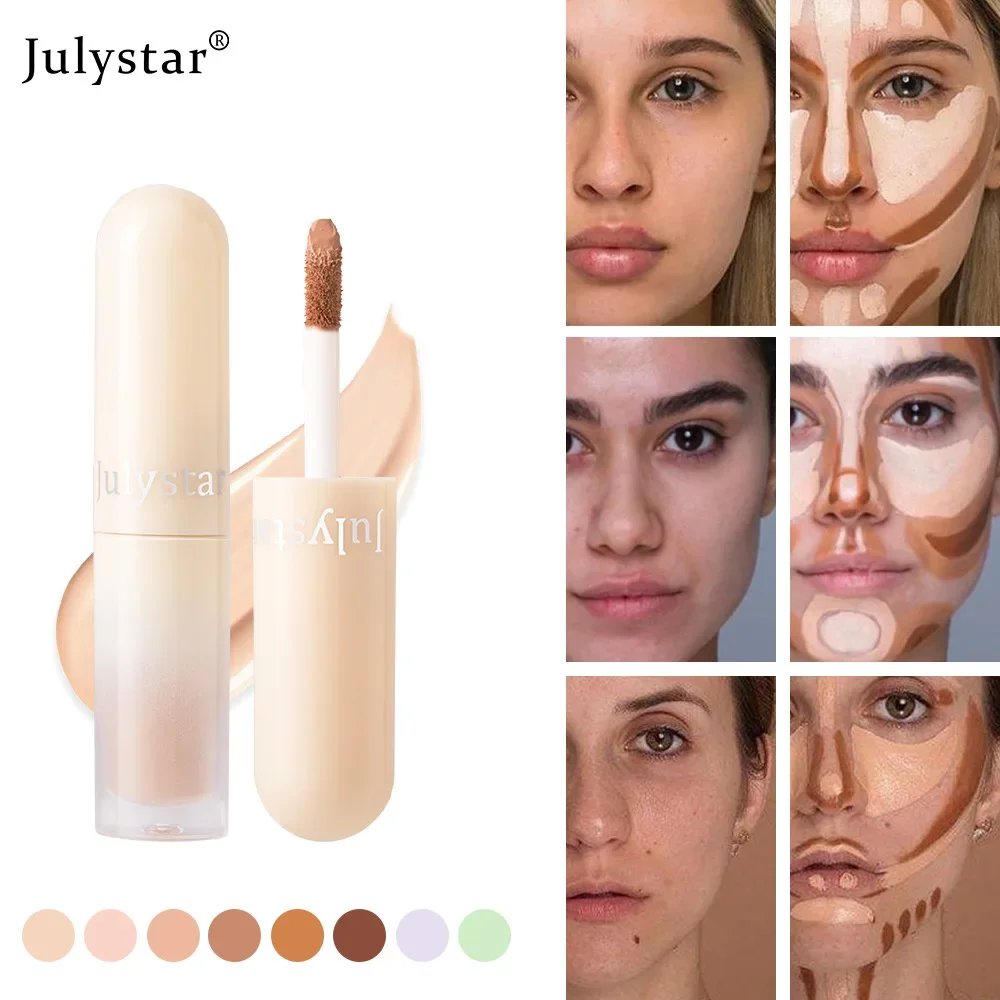 Julystar New 8 Color Concealer Natural Smooth Texture Improve Skin Cover Spots Long-lasting Hold Makeup Professional Concealer