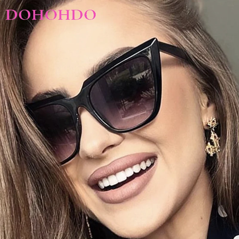 

DOHOHDO Fashion Cat Eye Square Frame Sunglasses Women Vintage Brand Designer Sun Glasses Female Retro Shades Oculos De Sol UV400