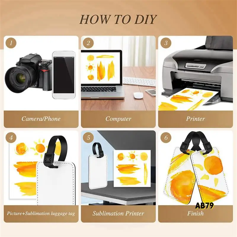 16 قطعة علامات الأمتعة التسامي اسم العلامة حقيبة فارغة العلامات نقل الحرارة حقيبة العلامات حامل بطاقة الهوية التجارية