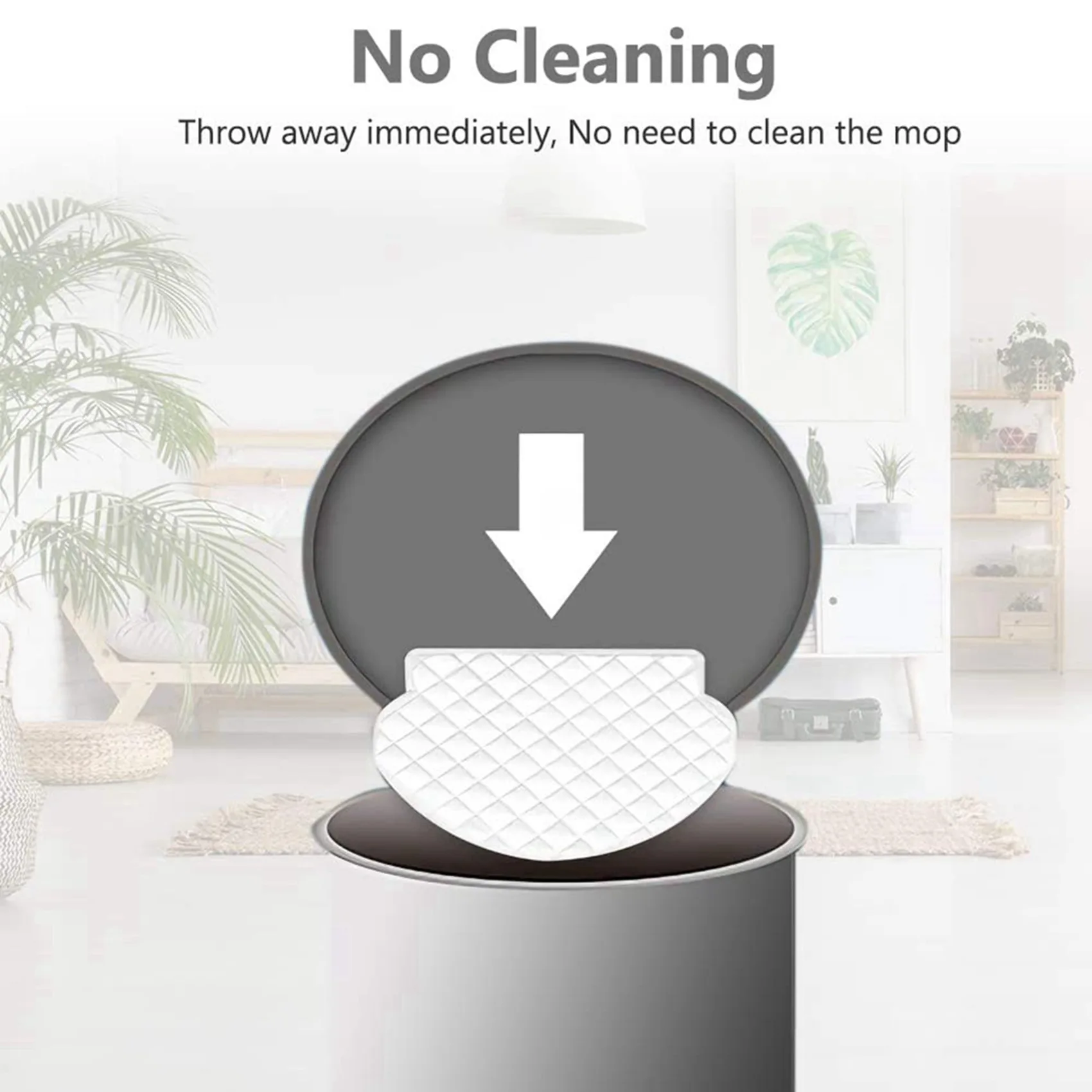 DTEN-100 Pack Disposable Mopping Pads Compatible For Ecovacs Deebot OZMO N7 / T5 / OZMO 920 / OZMO 950 Robot Vacuum Cleaner