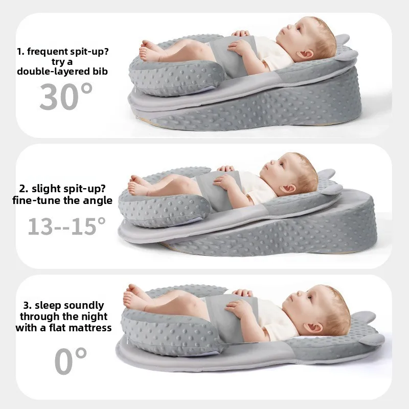 Baby Ramp Pillow, Seat Cushion, Wedge Pillow, Anti-Reflux Support, Newborn Nursing Pillow, Infant Anti-Spit-Up Pillow