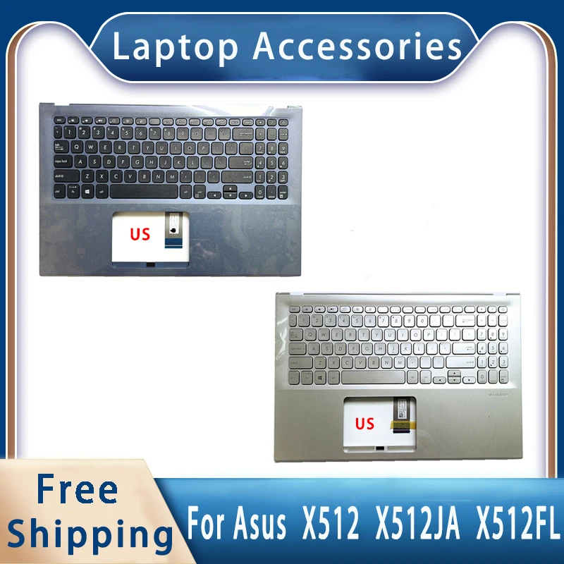 

New For Asus X512 X512JA X512FL;Replacemen Laptop Accessories Palmrest/Keyboard No Backlight