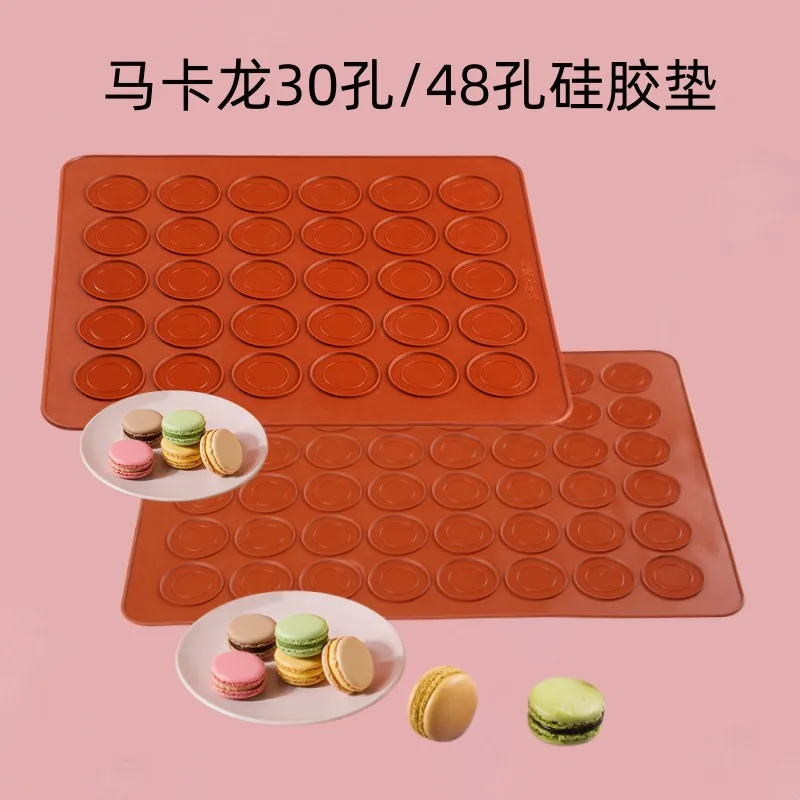 30 Hole/448 Hole Macaron Silica Gel Pad Heatproof Baking Cookie Silicone Mold