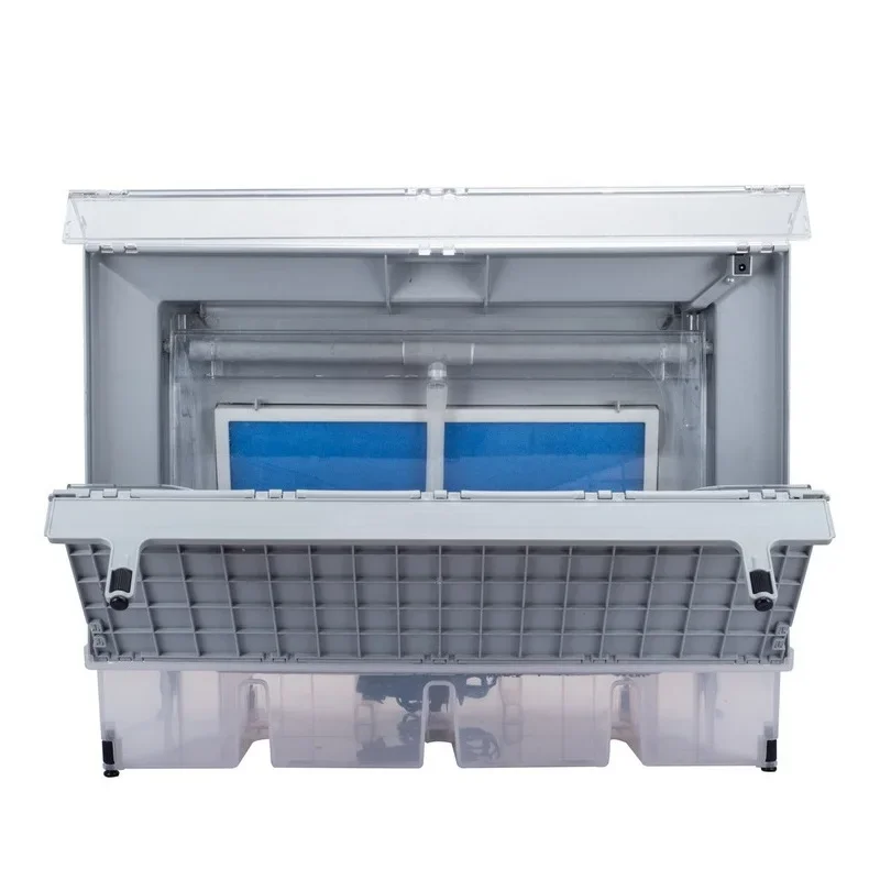 HS-E 600 Water Curtain Airbrush Spray Paint Booth with 3 LED Lights Filter for Crafts & Models