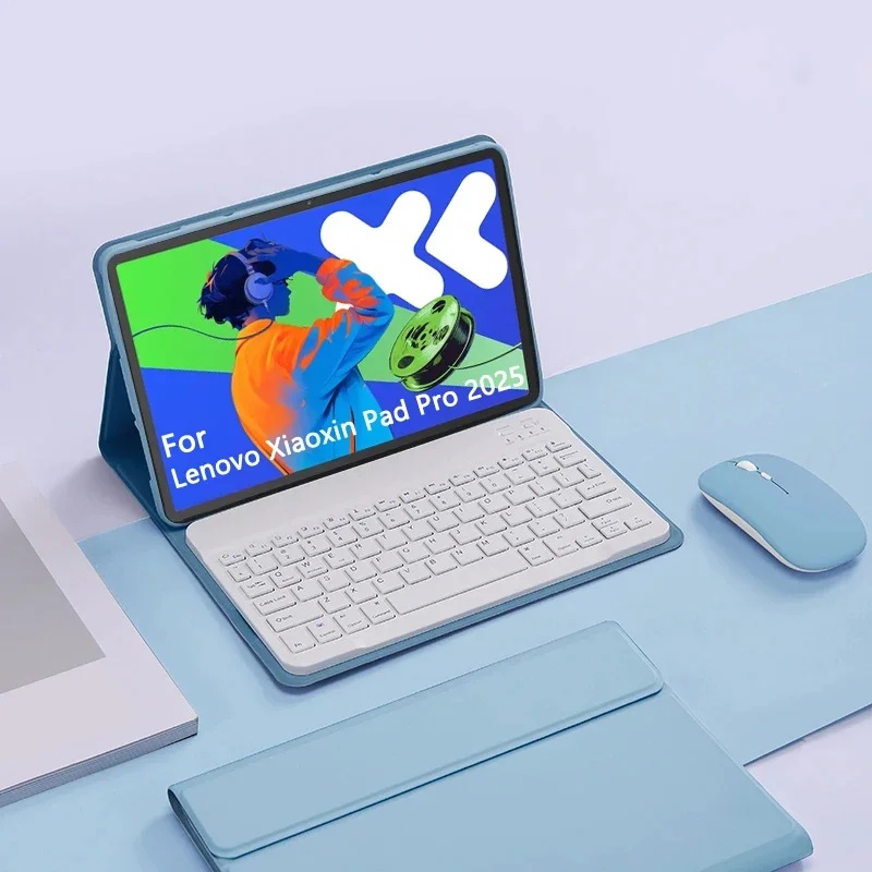 

Клавиатура для планшета Funda для Lenovo Xiaoxin Pad Pro 2025 12,7 дюймов, чехол для клавиатуры TB-373FU TB375FC, чехол-подставка с клавиатурой