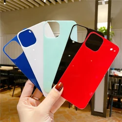 6Colors Black Sierra Blue Back 9H Tempered Glass  For iPhone 15 14 Plus 12 mini 13 11 Pro Max Rear Screen Protector Film