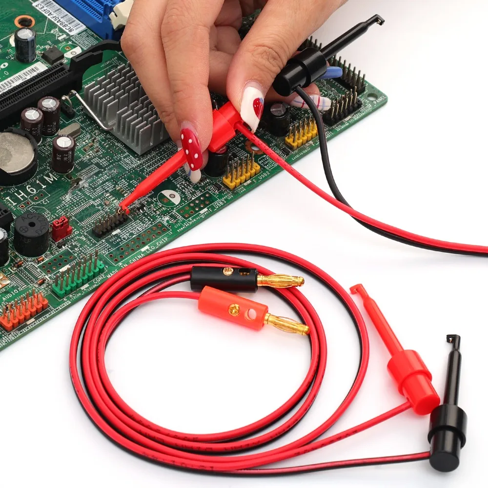 4 مللي متر الموز التوصيل إلى خطاف اختبار المنتزع الصغير يؤدي كابل متعدد التحقيق سلك عدة لاختبار التشخيص الكهربائي Power Supply3A