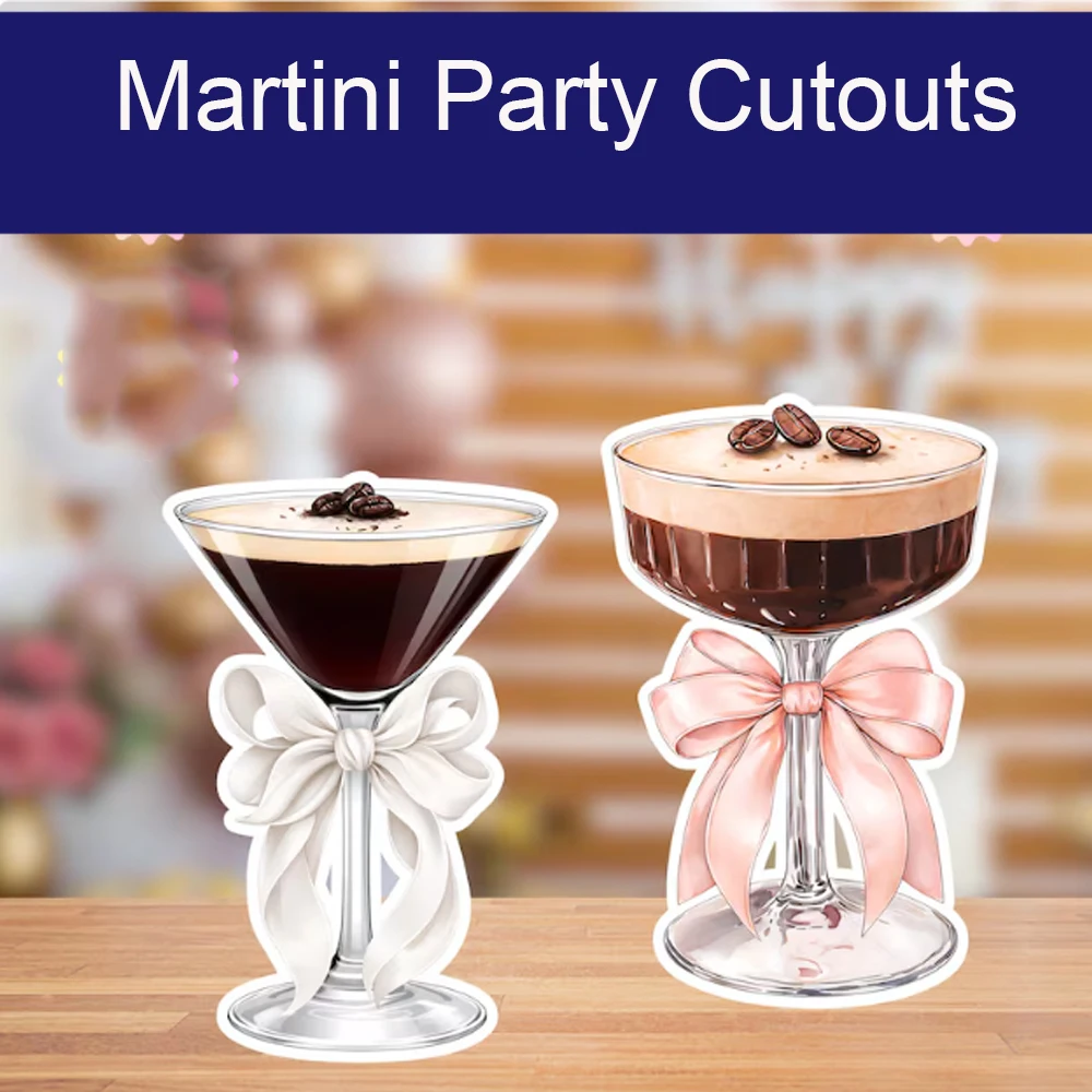 35in/90cm Espresso Martini Party Cutouts Cocktail Theme Decor Baby Shower Props Stand Up Props Kt Board