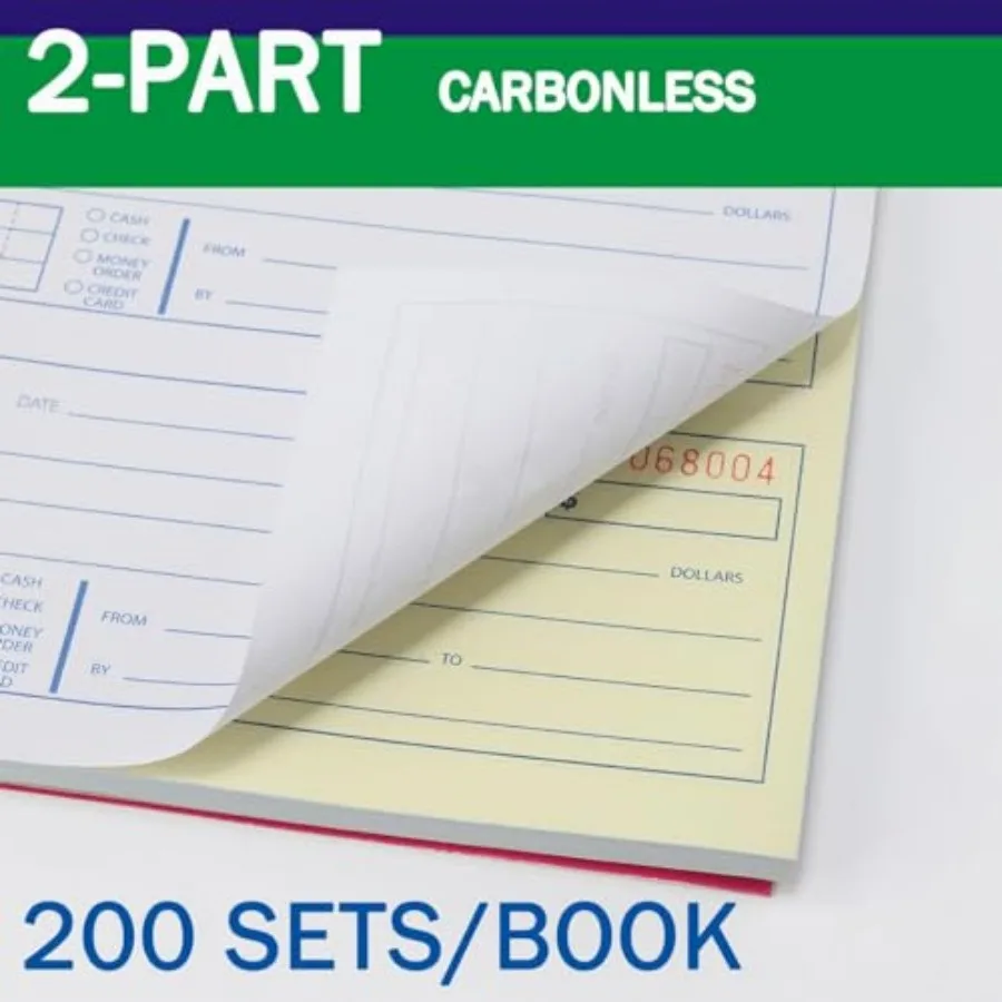 Money and Rent Receipt Book 2-Part Carbonless 7-5/8
