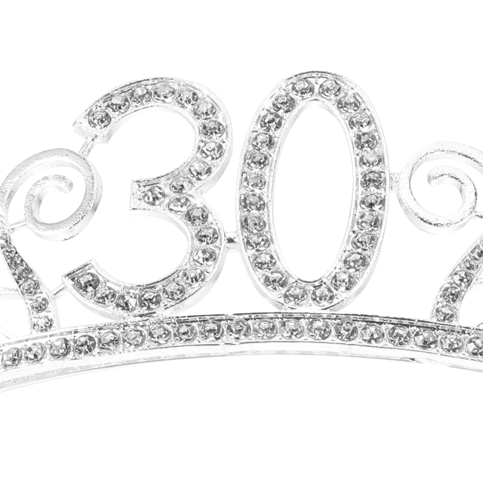 

Rhinestone Crown Hair Accessory Birthday Party Women Tiara Headwear Decor Photo Prop Hairstyle Tool Birthday