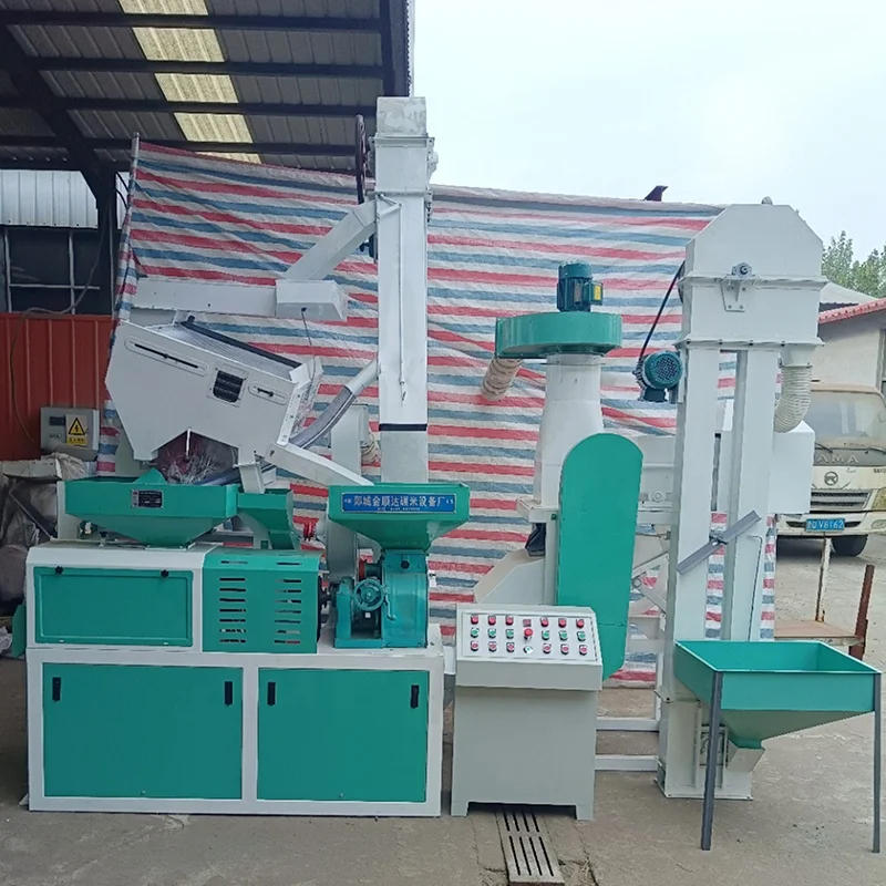 800-1200Kg/H High Quality Automatic Rice Mill Equipment 220V60HZ/380V50HZ Rice Milling Machines Electric Plant Rice Milling