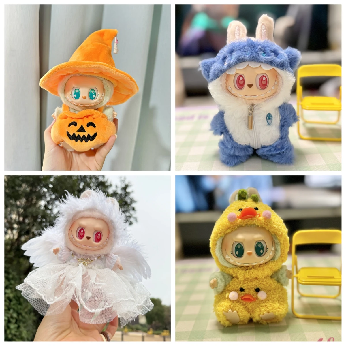 

Только одежда] глухая коробка второго поколения, одежда Labubu, виниловый кулон для лица, серия Labubu для сидения, милая детская одежда