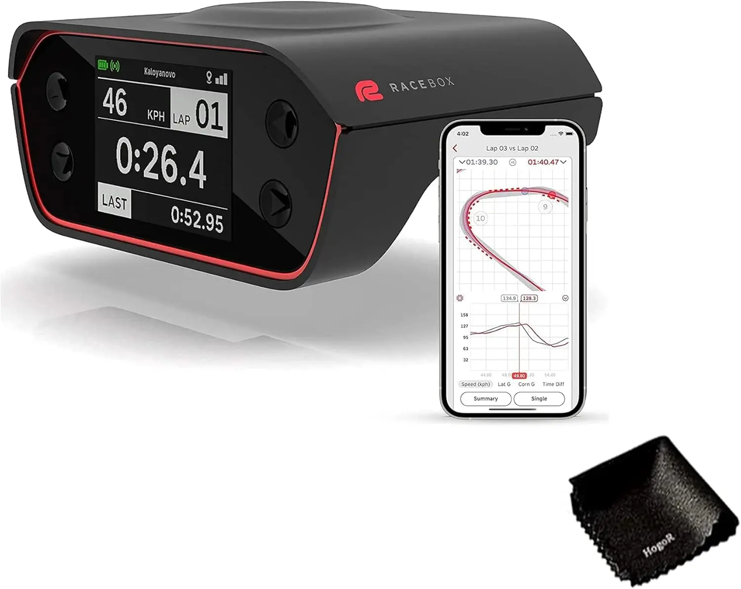 

Pro Drag Meter & Lap Timer 10Hz GPS Based Performance Box and Accelerometer Car Compatible with Mobile App Car Racing Data