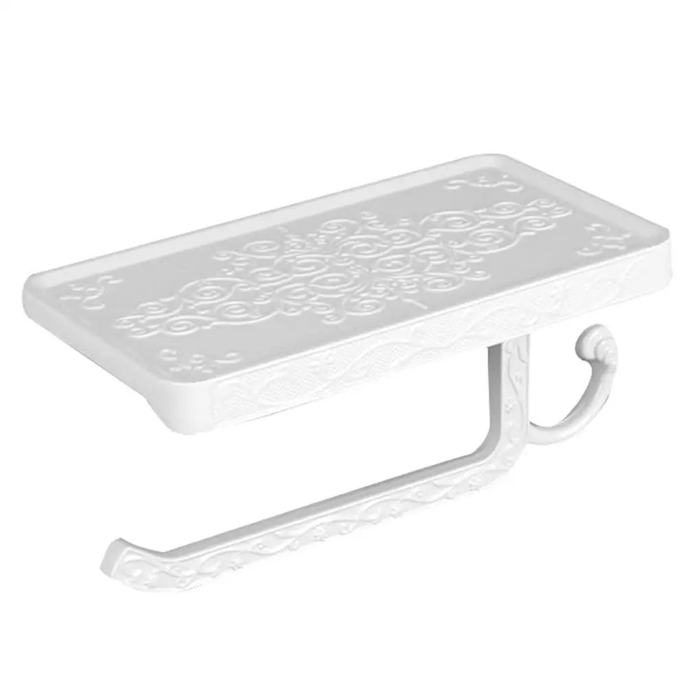 

Vintage Toilet Paper Holder Bathroom Metal Roll Tissue Rack Wall-Mounted Retro Phone Towel Shelf
