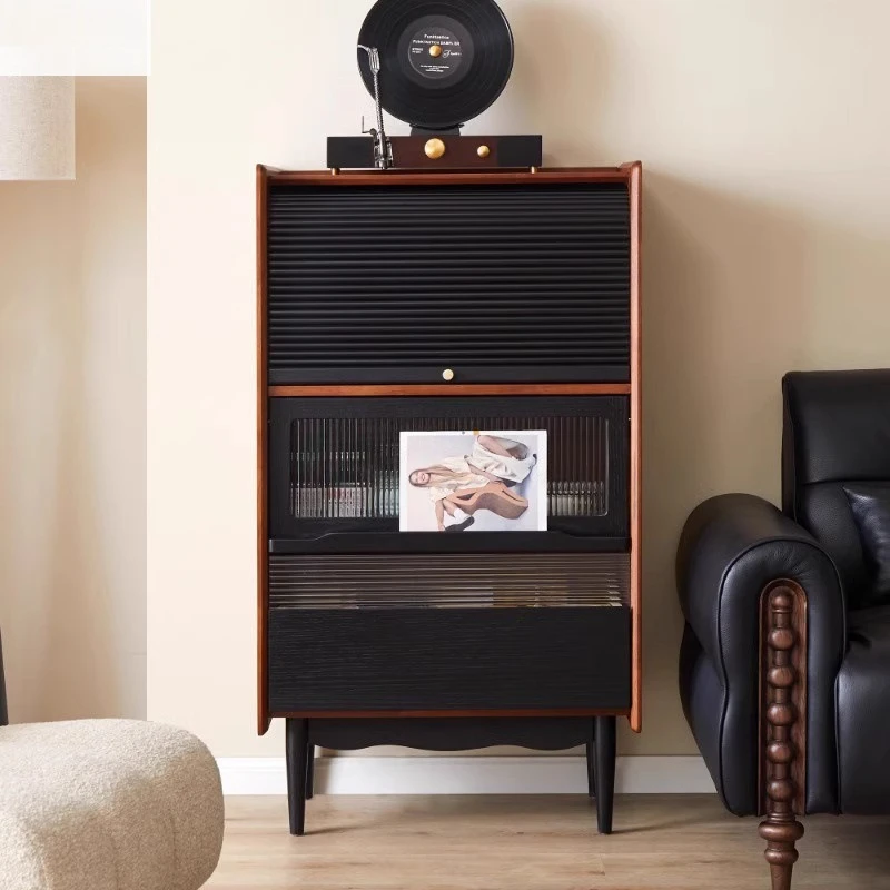 

Retro solid wood storage cabinet, locker, bedroom against the wall, locker next to TV cabinet, small side cabinet, living room