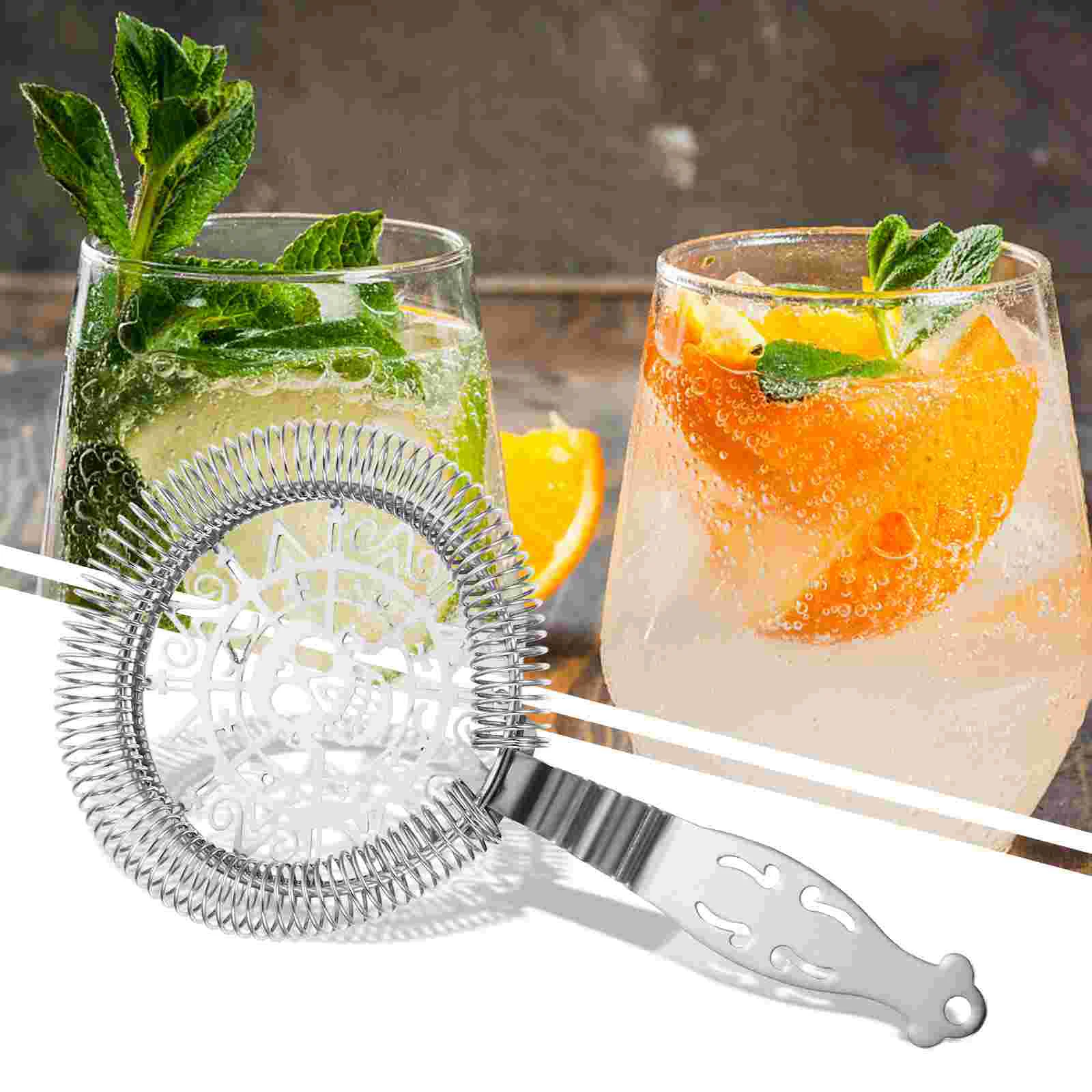 

Stainless Steel Ice Filter Cocktail Strainer Bar Cocteleria Accessories Leak Liquid Skewers Fine Mesh Beverages Drinks Screen