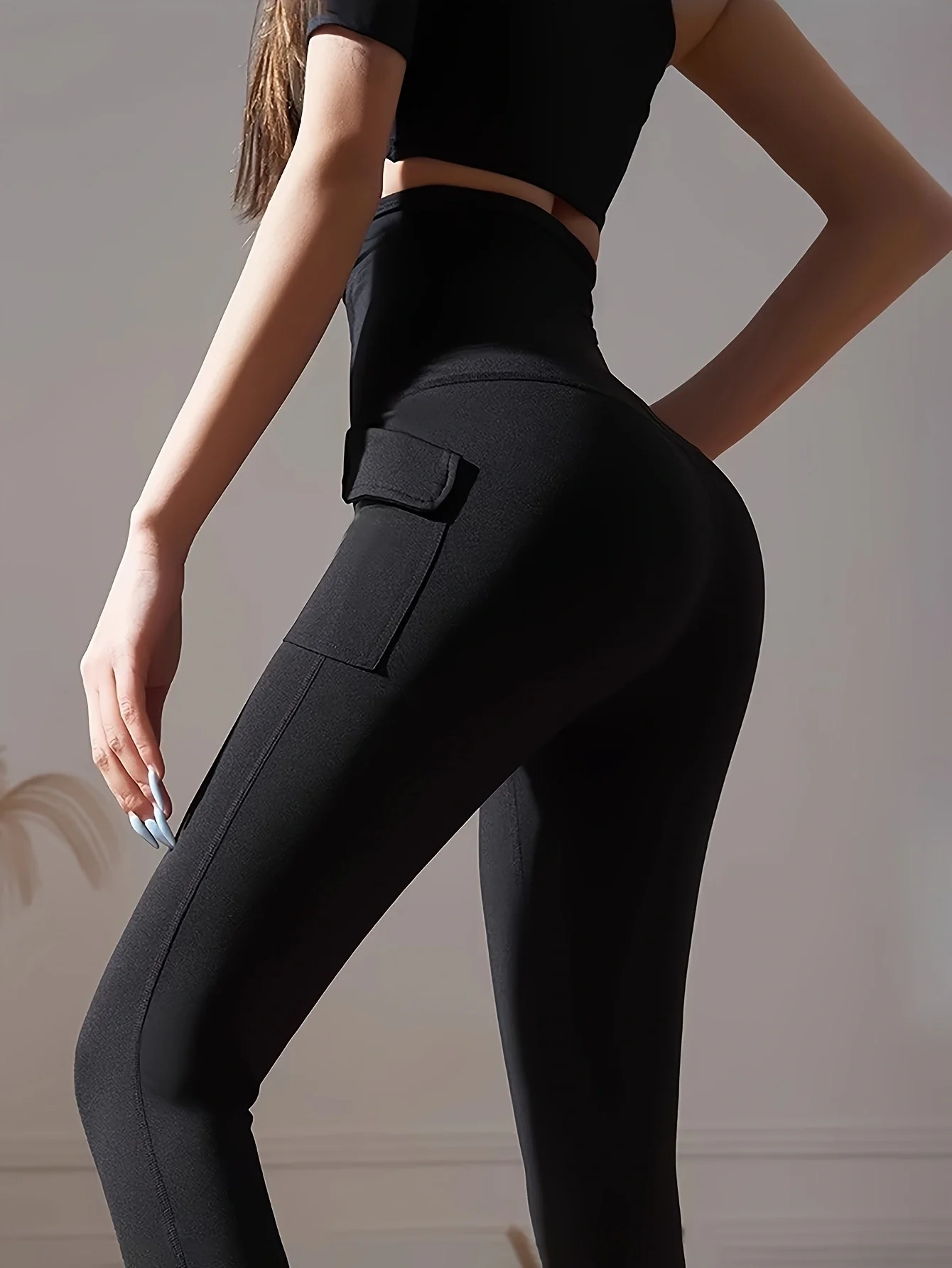 Leggings with Pockets for Women - Yoga Pants with Pockets,Soft High Waist Tummy Control Non See Through Workout Pants