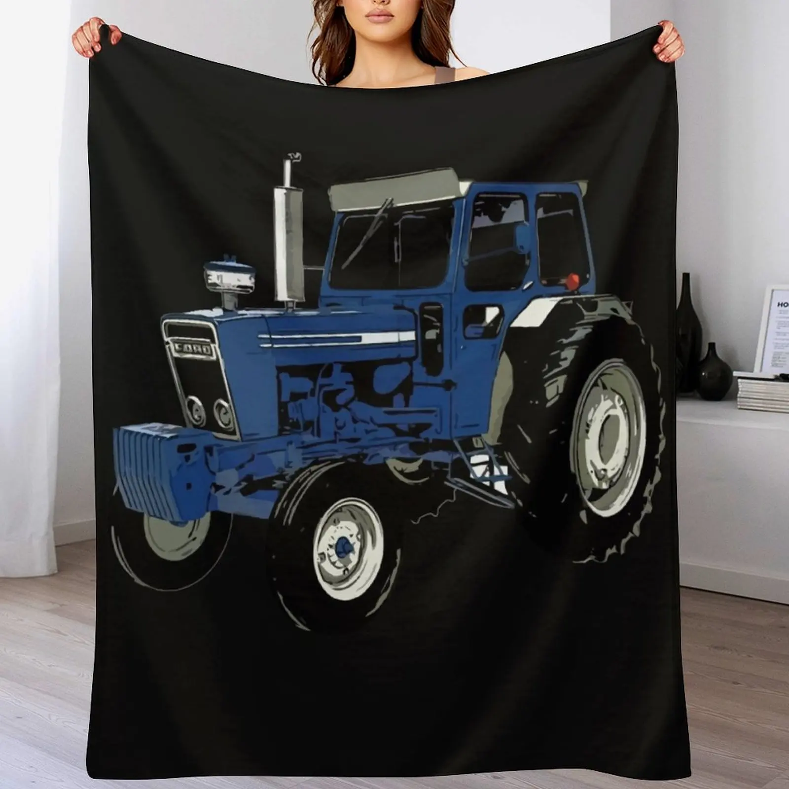 

old ford tractor blue Throw Blanket manga blankets ands Comforter Blankets