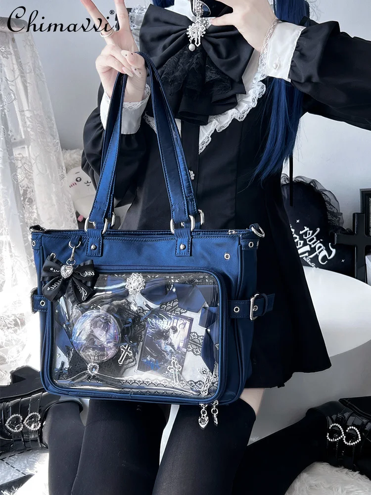 

Original Satin Pain Bag Lolita Women's Tote Crossbody Daily Simple Versatile Bag Cute Girls Student Handbag 2025 New