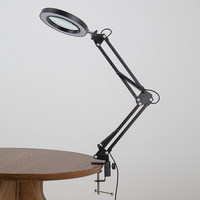 10X Beauty Magnifying Lamp LED Dimmable Desktop Lamp with Light Stand 3 Color Modes for Crafts Repair Works