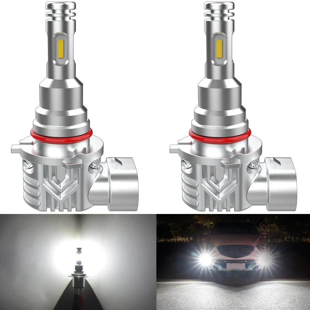 2Pcs HB3 9005 LED Headlight Bulbs Car Fog Light Canbus No Error Super Bright 6000K White Auto Lamp For FIAT FREEMONT 2011~2016