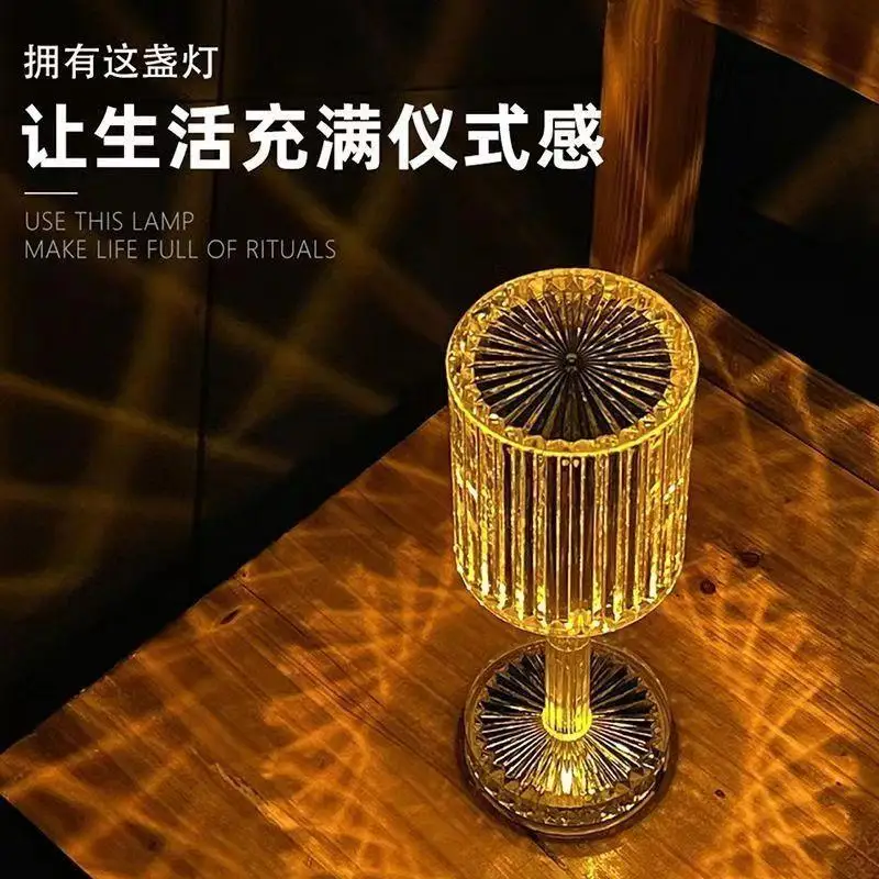 Moderno luxo candeeiro de mesa cristal criativo quadro metal para o quarto decoração casa luz da noite presente idéia sala luz lâmpada chão led