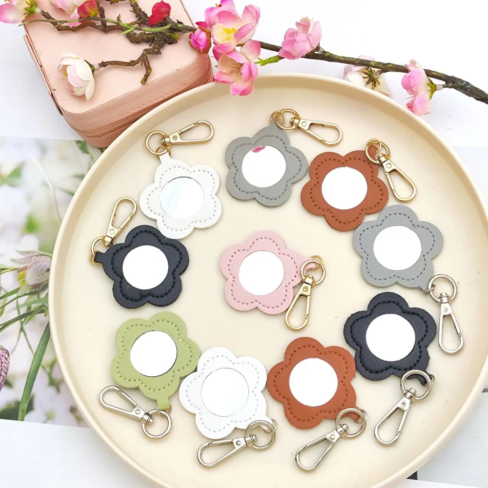 Новый-креативный-простой-брелок-зеркальце-в-форме-цветка-с-защитой-от-потери-подарок-на-праздники-брелок-зеркало-для-ключей-для-клиентов