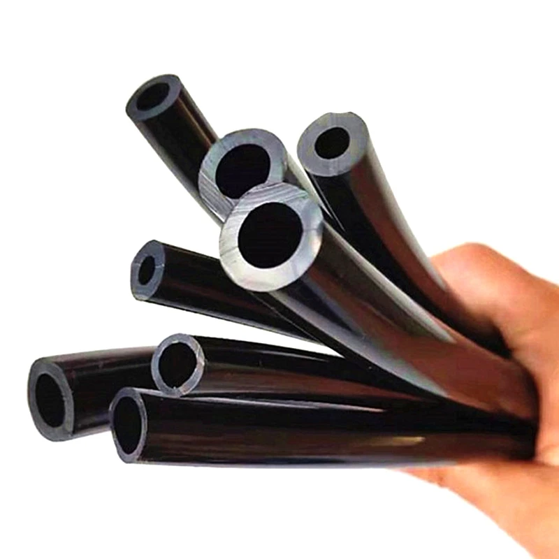 Bomba De Ar Flexível Aquário, Tubo De Silicone Preto, Mangueira De Borracha Macia, Alta Pressão, Tubo Tanque De Combustível, Resistente Ao Calor, 1 m, 3m, 5m Lote, ID, 1 a 23mm