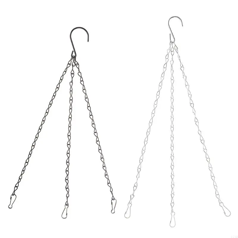 L74D 3 Point Flower Pot Chain Garden Plant Hangers Hanging Chain Accessories