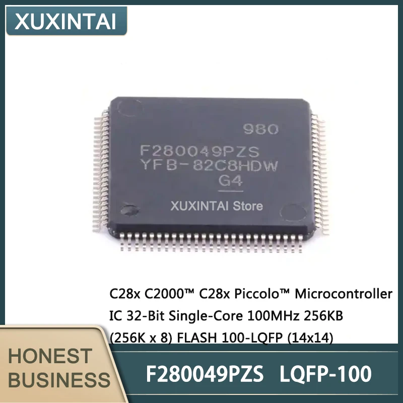 5Pcs/Lot New Original  F280049PZS  F280049  Microcontroller IC 32-Bit Single-Core 100MHz 256KB (256K x 8) FLASH 100-LQFP (14x14)