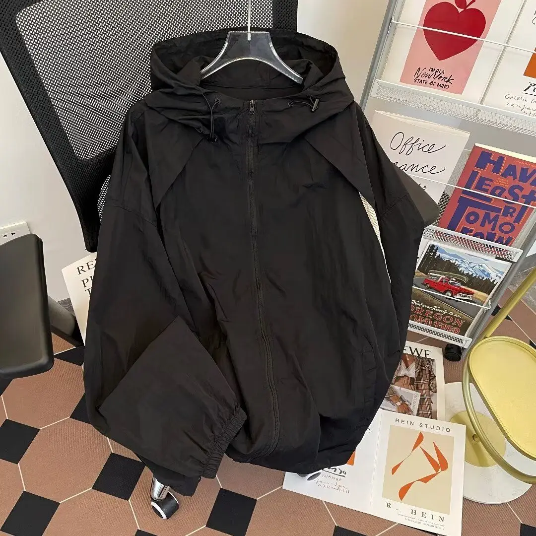Summer Loose Uv Resistant Sun Protection Clothing Breathable Quick Drying Jacket Hooded Lightweight Sun Protection for Men