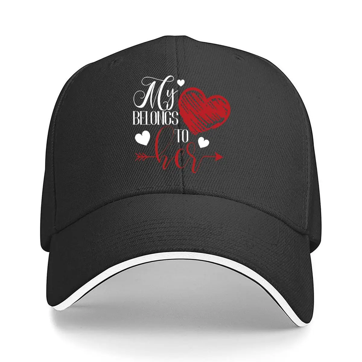 Casquette de baseball « Valentine’s Day My Belongs To Her Sandwich »
