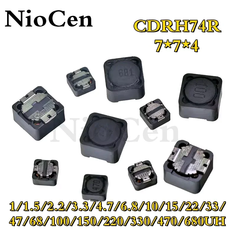 

（5PCS）CDRH74R SMT power inductance 1/1.5/2.2/3.3/4.7/6.8/10/15/22/33/47/68/100/150/220/330/470/680UH 7*7*4mm SMD Power Inductor