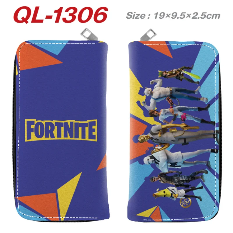 Portefeuilles multicouches en cuir PU Fortnite, dessin animé, Long portefeuille Cosplay, porte-monnaie de jeu, fermeture éclair Kawaii, pince à billets, cadeau d'anniversaire