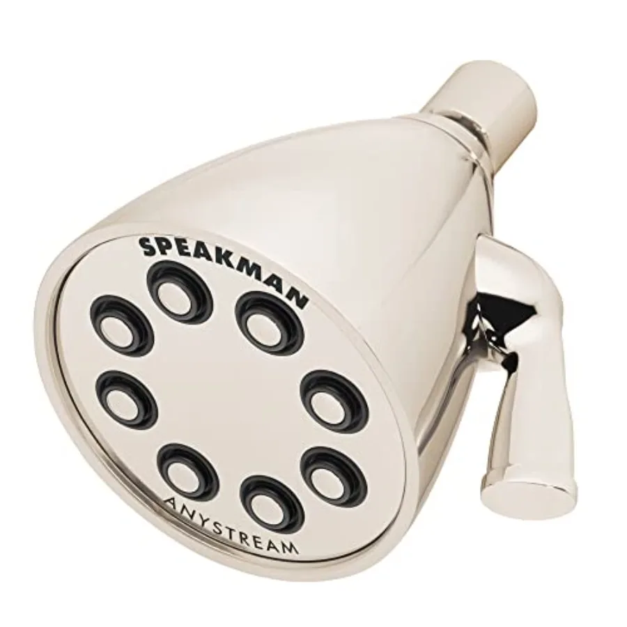 

Icon Shower Head for bathroom, polished nickel finish, corrosion-resistant metal, sleek modern design