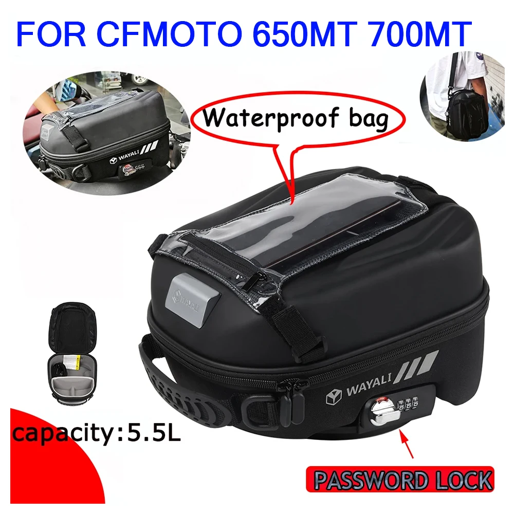 

Motorcycle Tank Bag For CFMOTO CF MOTO 650MT 700MT MT650 MT700 MT 650 700 MT 2024 Luggage Tanklock BAG Waterproof Backpack Bags